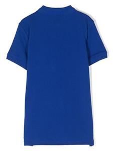 Ralph Lauren Kids Teddy Bear-embroidered piqué polo shirt - Blauw
