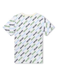 Kenzo Kids logo-print organic cotton T-shirt - Wit