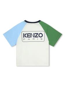 Kenzo Kids logo-print raglan-sleeves T-shirt - Wit