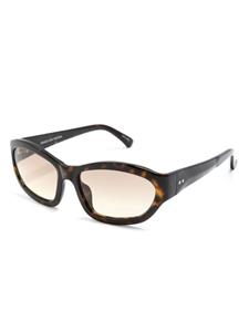 Linda Farrow x Dries Van Noten 215 biker-style frame sunglasses - Bruin