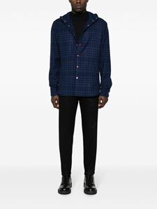 Kiton contrast-button straight-leg trousers - Zwart