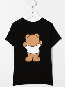 Moschino Kids T-shirt met teddybeerprint - Zwart