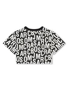 Marc Jacobs Kids Cropped T-shirt met logoprint - Zwart