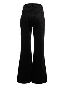 Tout a coup corduroy flared trousers - Zwart