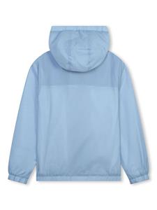 Dkny Kids hooded packable windbreaker jacket - Blauw