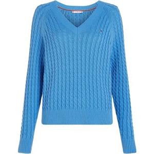 Tommy Hilfiger Curve V-Ausschnitt-Pullover "CRV CO CABLE V-NK SWEATER"