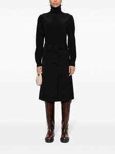 Lanvin pleated tailored midi skirt - Zwart