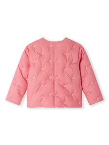 Bonpoint Baila cherry-embroidered padded jacket - Roze