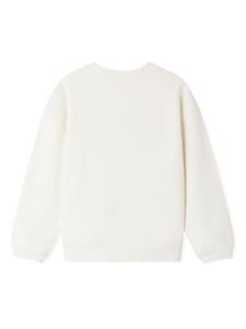 Bonpoint Sweater met geborduurd logo - Wit