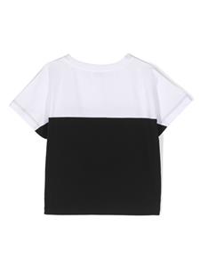 Dolce & Gabbana Kids logo-patch panelled T-shirt - Zwart