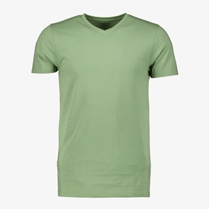 Unsigned heren T-shirt groen V-hals