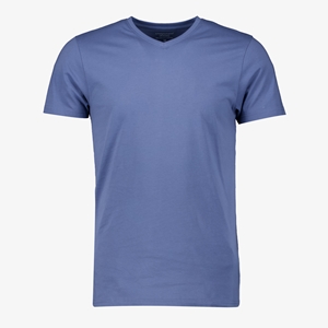 Unsigned heren T-shirt blauw V-hals