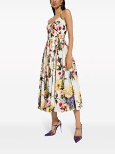 Dolce & Gabbana Midi-jurk met print - Beige