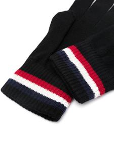 Moncler Tricolour virgin-wool gloves - Zwart