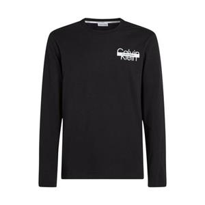 Calvin Klein Shirt met lange mouwen CUT THROUGH LOGO LS T-SHIRT