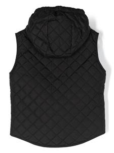 Dsquared2 Kids logo-patch diamond-quilted gilet - Zwart