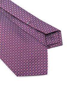 ETRO graphic-print silk tie - Paars