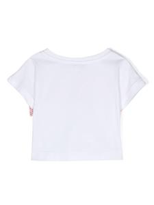 Monnalisa T-shirt met kwastje - Wit