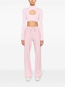 Versace Medusa ribbed-knit flared trousers - Roze