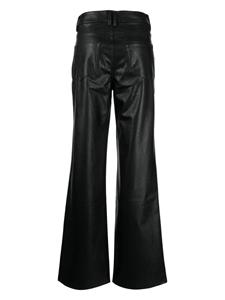 PAIGE Sasha faux-leather flared trousers - Zwart