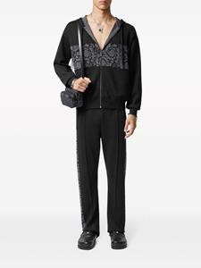 Versace patterned-jacquard straight-leg trousers - Zwart