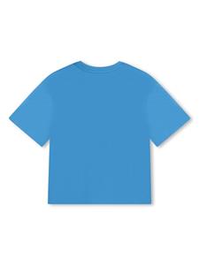 Marc Jacobs Kids logo-embossed cotton T-shirt - Blauw