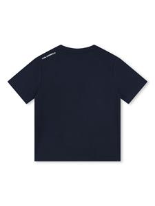 Karl Lagerfeld Kids Ikonik organic cotton T-shirt - Blauw