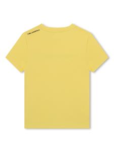 Karl Lagerfeld Kids logo-print organic cotton T-shirt - Geel