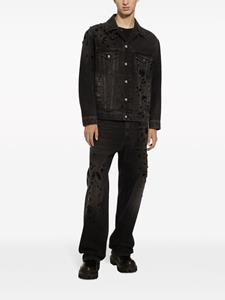 Dolce & Gabbana rhinestone-embellished straight-leg jeans - Zwart