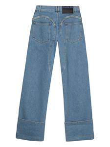 Mugler mid-rise straight-leg jeans - Blauw