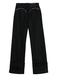 Mugler mid-rise straight-leg jeans - Zwart