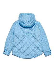 Dsquared2 Kids quilted hooded jacket - Blauw