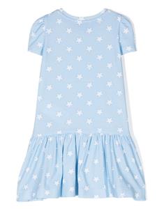 Monnalisa T-shirtjurk met sterprint - Blauw