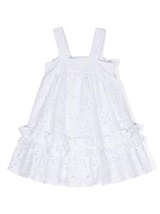 Lapin House Jurk met broderie anglaise - Wit