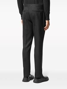 Versace patterned-jacquard tapered-leg trousers - Zwart