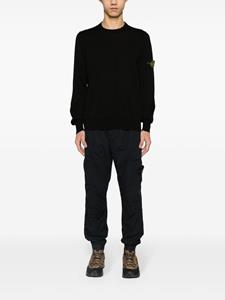 Stone Island Compass-badge tapered-leg cargo trousers - Blauw