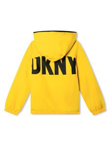 Dkny Kids logo-print reversible windbreaker - Geel