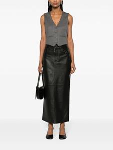 WARDROBE.NYC leather maxi column skirt - Zwart