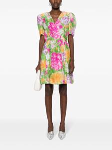 Givenchy Pre-Owned 1990s floral-print A-line minidress - Groen