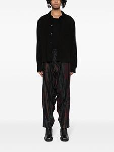 Yohji Yamamoto Broek van wolblend - Zwart