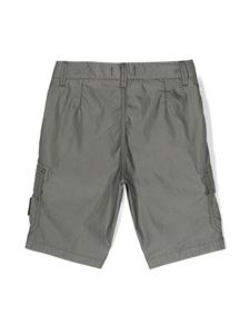 Stone Island Junior wide-leg logo-patch cargo trousers - Groen