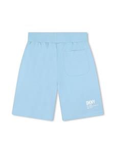 Dkny Kids logo-print cotton shorts - Blauw