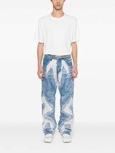 Who Decides War Path distressed-effect wide-leg jeans - Blauw