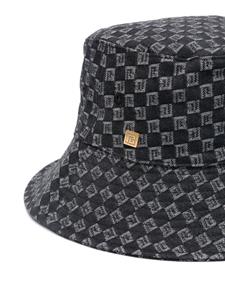Balmain jacquard-logo bucket hat - Zwart