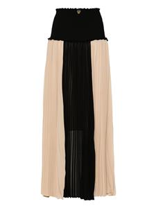 TWINSET colour-block pleated midi dress - Beige