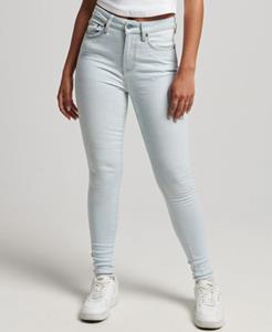 Superdry Vrouwen Skinny Jeans met Hoge Taille van Biologisch Katoen Lichtblauw