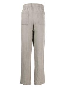 James Perse straight-leg linen trousers - Groen