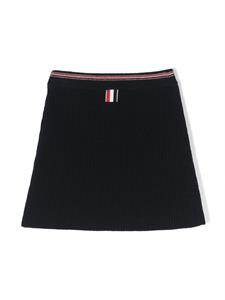 Thom Browne Kids Ribgebreide mini-rok - Blauw