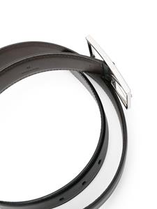 John Lobb engraved-buckle leather belt - Zwart