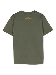 Stone Island Junior logo-patch cotton T-shirt - Groen
